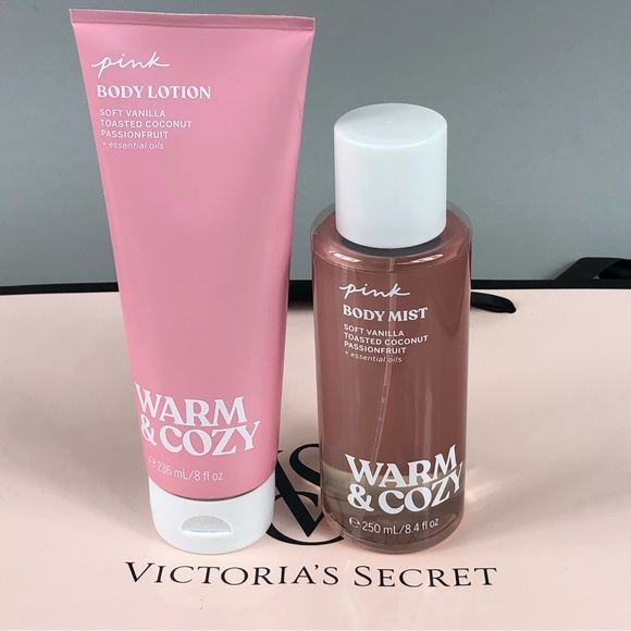Pink Victoria Secret Soft Vanilla Toasted Coconut PassionFruit Mist & Lotion Set - Picture 2 of 4